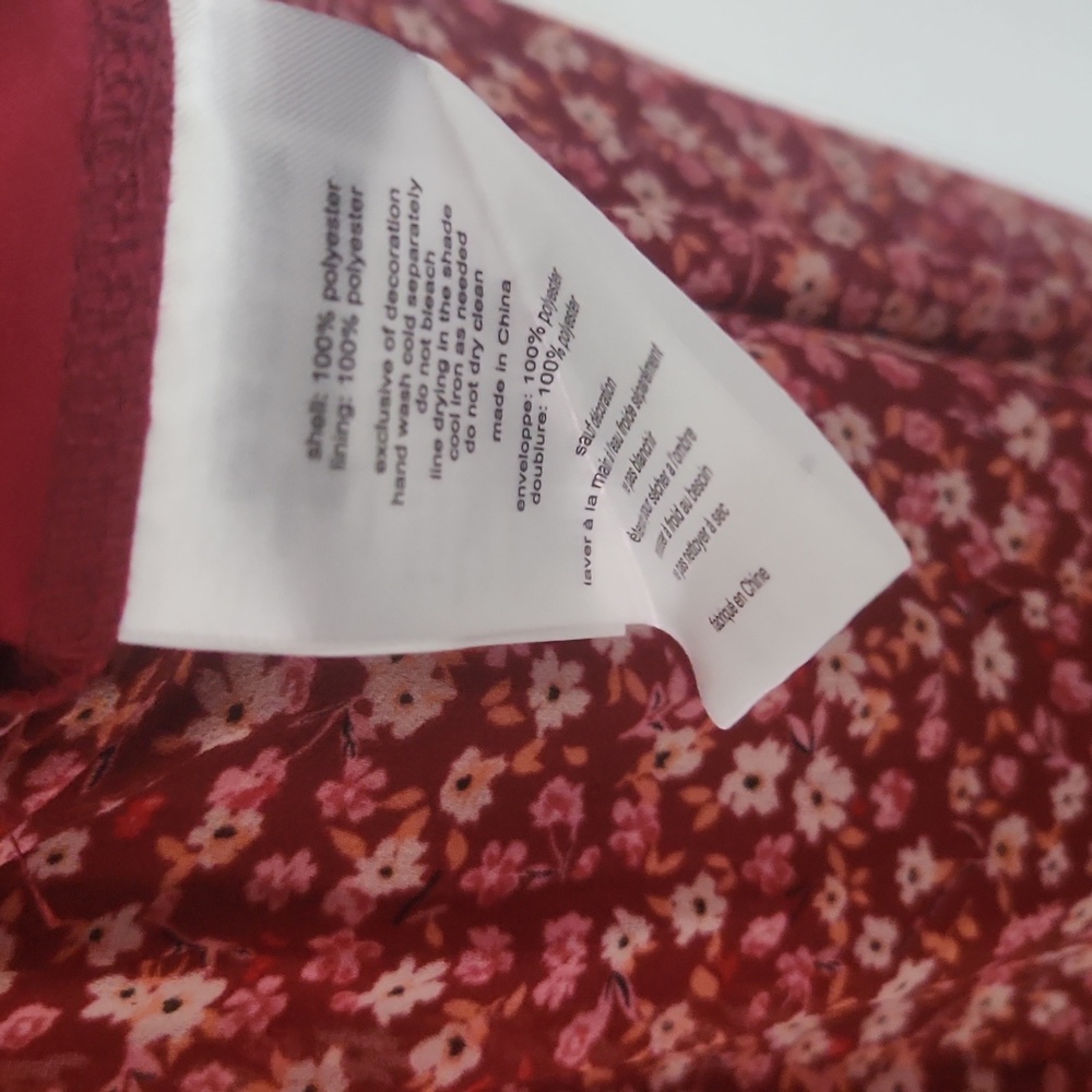 DAVID'S BRIDAL: NWT Floral Printed Chiffon A-Line Dress - Picture 9 of 9